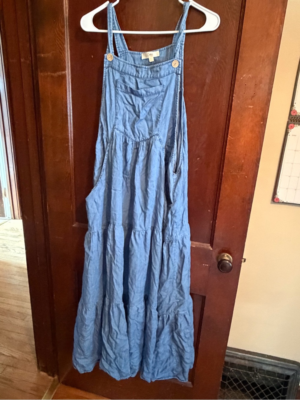 Tiered Denim Cotton Dress